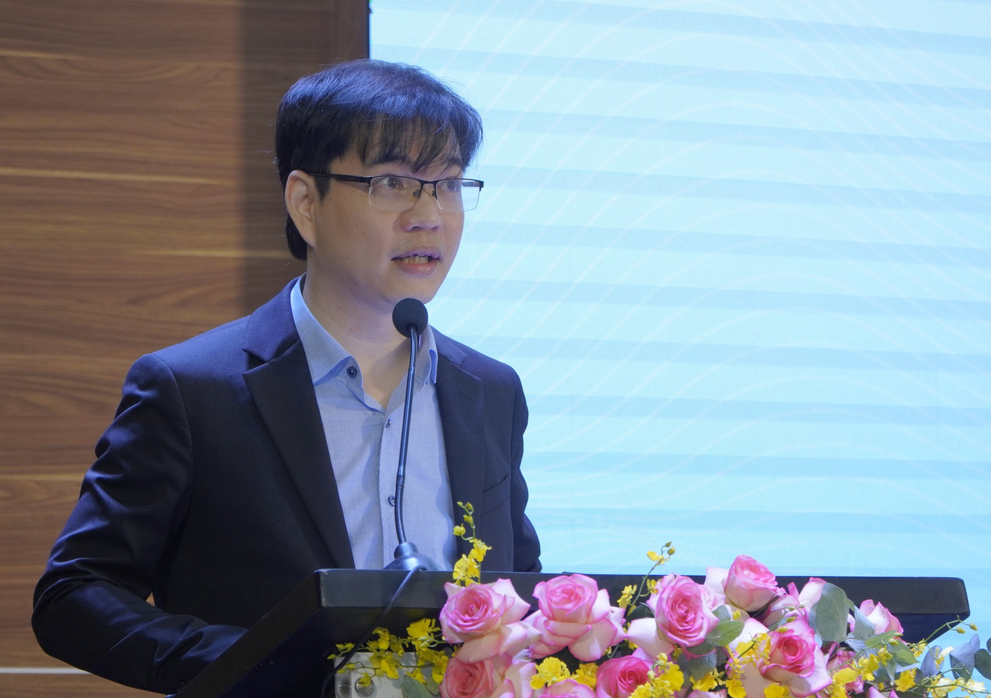 TS. Ngô Minh Đức - Hiệu trưởng Trường Đại học Quốc tế Miền Đông phát biểu tại chương trình.
